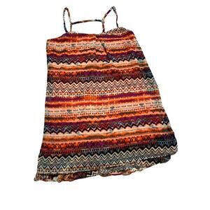 Speechless Spaghetti Strap Stripped Colorful Mini Dress Size Small